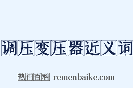 调压变压器近义词是什么意思的图片